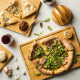 Wooden Cutting Board Set - 3 Pcs With Stand